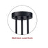 3-light Modern Black Globe Semi Flush Mount Ceiling Light Fixture for Bedroom
